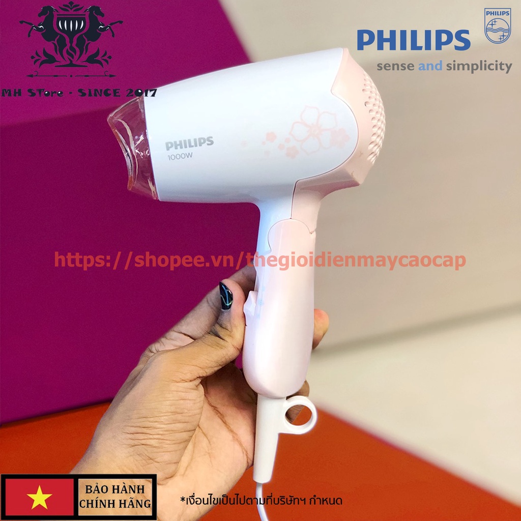 Máy sấy tóc du lịch, sấy cho bé Philips HP8108 - 1000W
