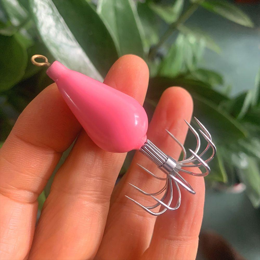 MUVAKO Mồi Câu Cá Hình Mực 12 Lưỡi Cần Câu