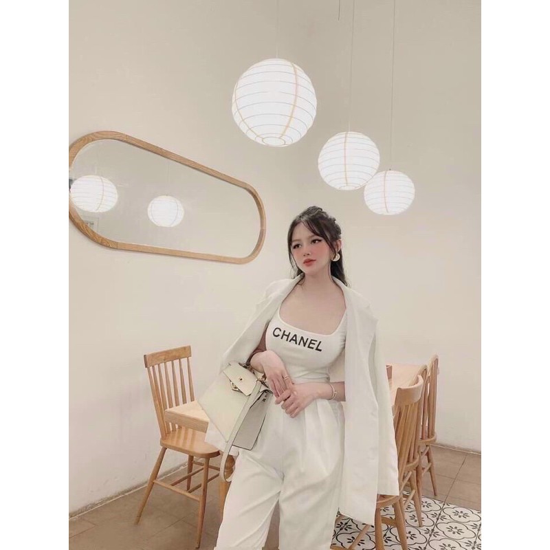 Áo 2 dây in chữ CN tôn dáng, Áo thun hai dây dáng ôm chữ in vải cotton co giãn CS1055 - NhiNhi Shop | BigBuy360 - bigbuy360.vn