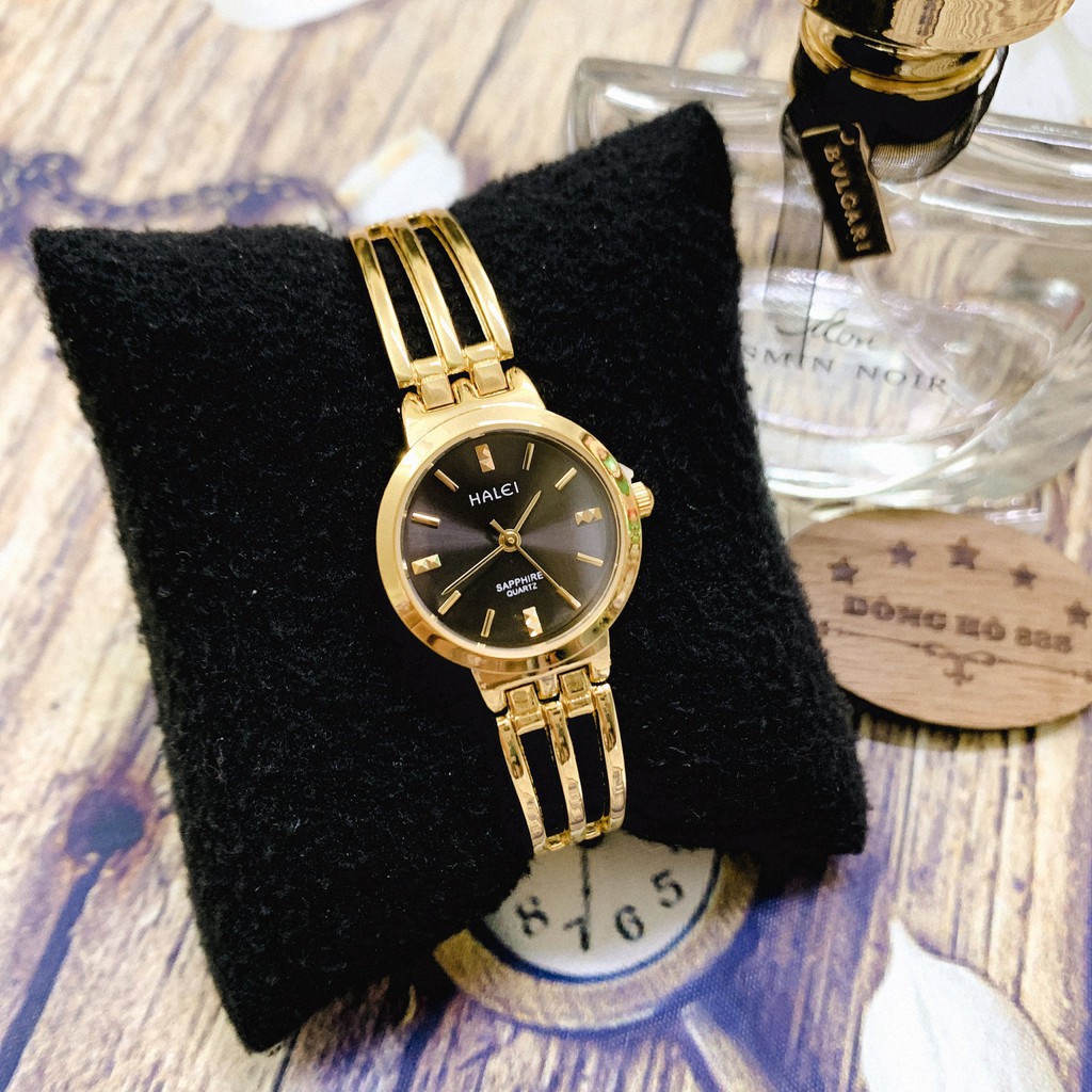 [Mã FAMAYFA2 giảm 10K đơn 50K] Đồng hồ nữ Halei dây vàng thời trang | BigBuy360 - bigbuy360.vn