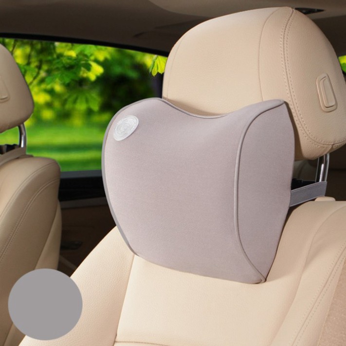 Sản Phẩm Gối Tựa Đầu Chất Liệu Cao Su Non Cao Cấp Dùng Trên Ô Tô, Xe Hơi Mã-A02: Màu Đen và Ghi .