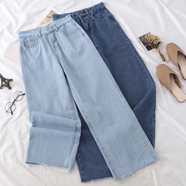 Quần cullotes jeans dài