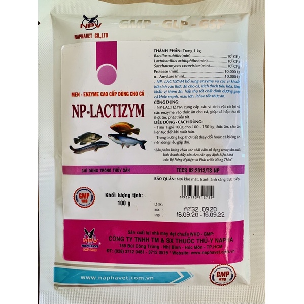 NP LACTIZYM - men enzym cao cấp dành cho cá, ếch, lươn