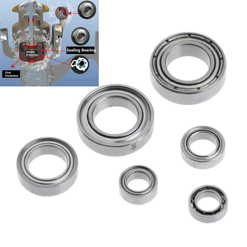 1 vòng bi bằng thép không gỉ 6 kích cỡ tùy chọn cho máy câu cá