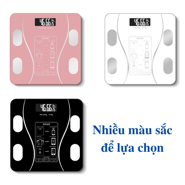 [Freeship] Cân Điện Tử Kết Nối Bluetooth Đo 8 Chỉ Số Cơ Thể Cân Điện Tử Thông Mình Kết Nối Bluetooth Đa Chức Năng