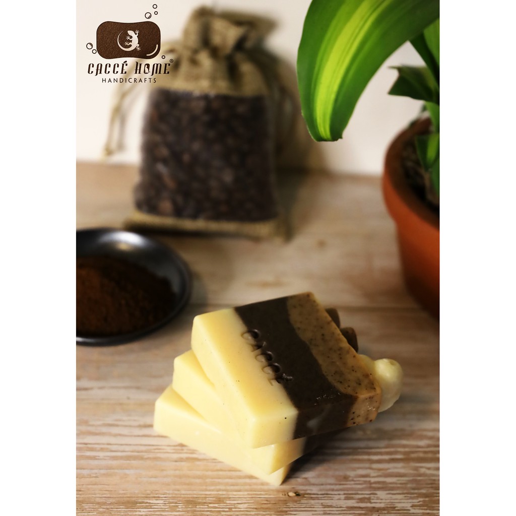 Xà phòng phục hồi da cháy nắng Cà phê Cám gạo Barista Caccé Home (Xà phòng thiên nhiên Handmade ) | BigBuy360 - bigbuy360.vn