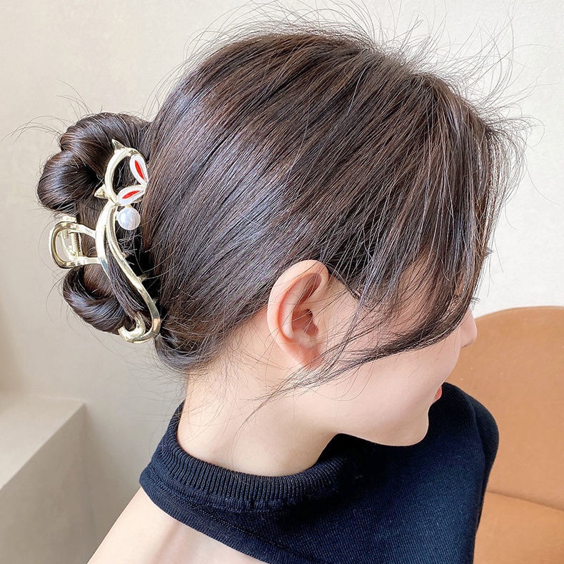 Kẹp Tóc Kim Loại Hình Đuôi Cá Mập Phong Cách Hàn Quốc Cho Nữ