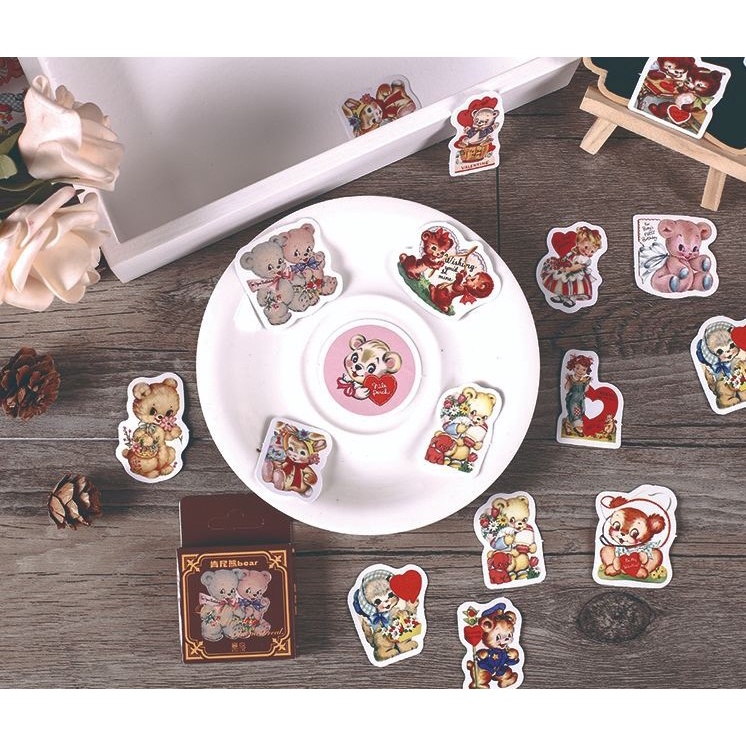 Hộp 46 stickers hình gấu Kenny dễ thương