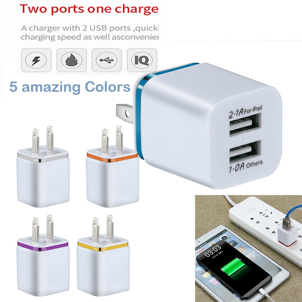 Củ sạc nhanh 5V / 2A 2 cổng USB cho iPhone XS Max