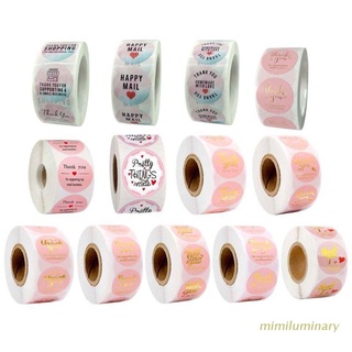 Cuộn 500 Nhãn Dán Chữ Thank You For Your Order Handmade With Love Trang Trí Sổ Tay