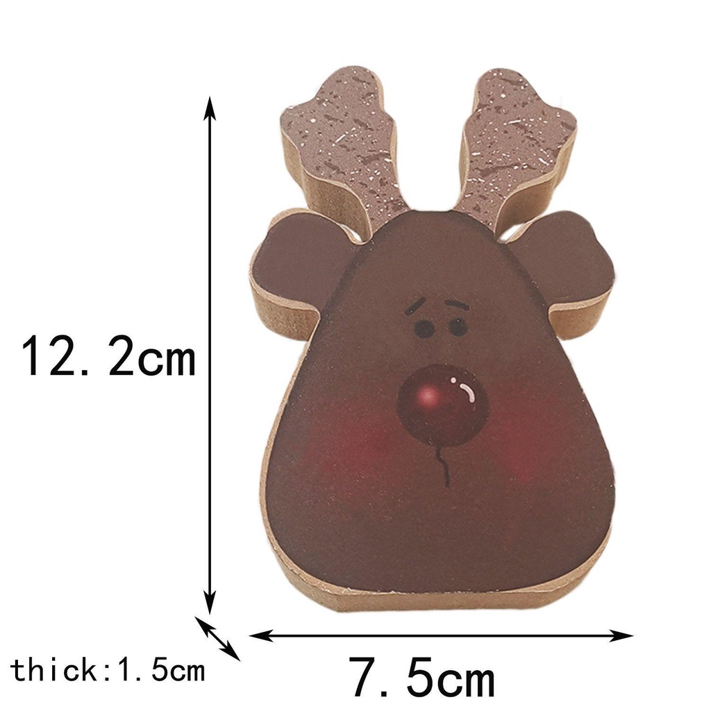 FOREVER Bộ 3 Món Đồ Trang Trí Bằng Gỗ Hình Người Tuyết Dễ Thương