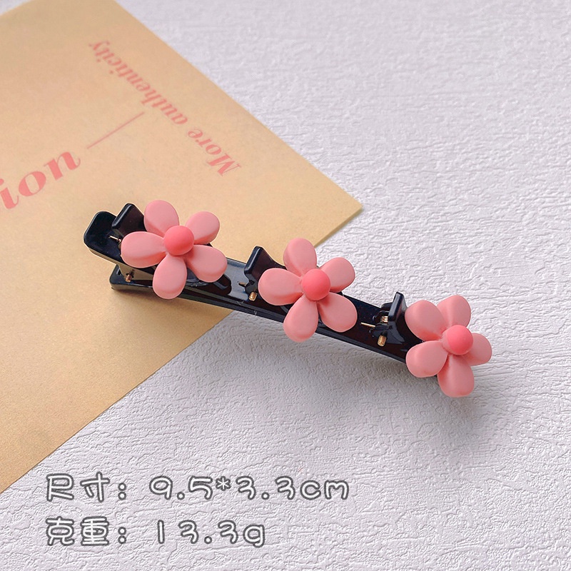 Kẹp Tóc Bện Đính Hoa Phong Cách Công Chúa Ngọt Ngào Cho Bé Gái