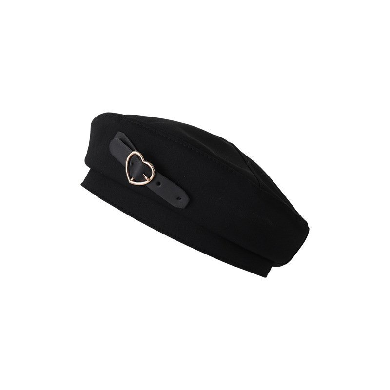 Mũ Beret nữ thời trang phong cách trẻ trung Hàn Quốc họa tiết trái tim xinh xắn - M41