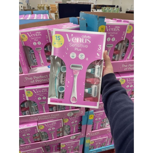 Dao cạo nữ 3 lưỡi Gillette Venus Sensitive USA dành cho da nhạy cảm