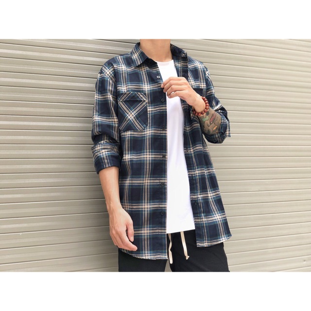 Flannel xanh sữa