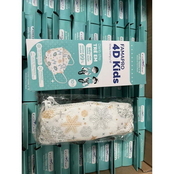 1 hộp 10 cái khẩu trang cho bé từ 6 tuổi nam anh kf94