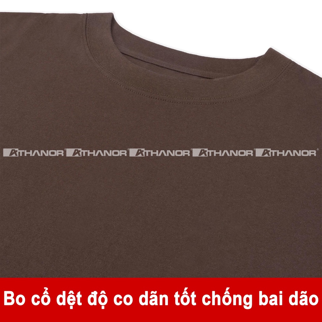 Áo thun oversize ATHANOR form rộng tay lỡ chất cotton 100% unisex mẫu X-logo