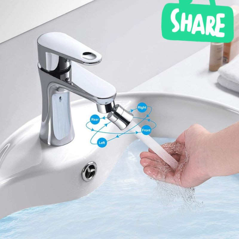 Đầu vòi tăng áp , vòi chậu rửa mặt , lavabo xoay 360 độ , tiết kiệm nước ( đầu vòi rửa mặt ngửa lên )