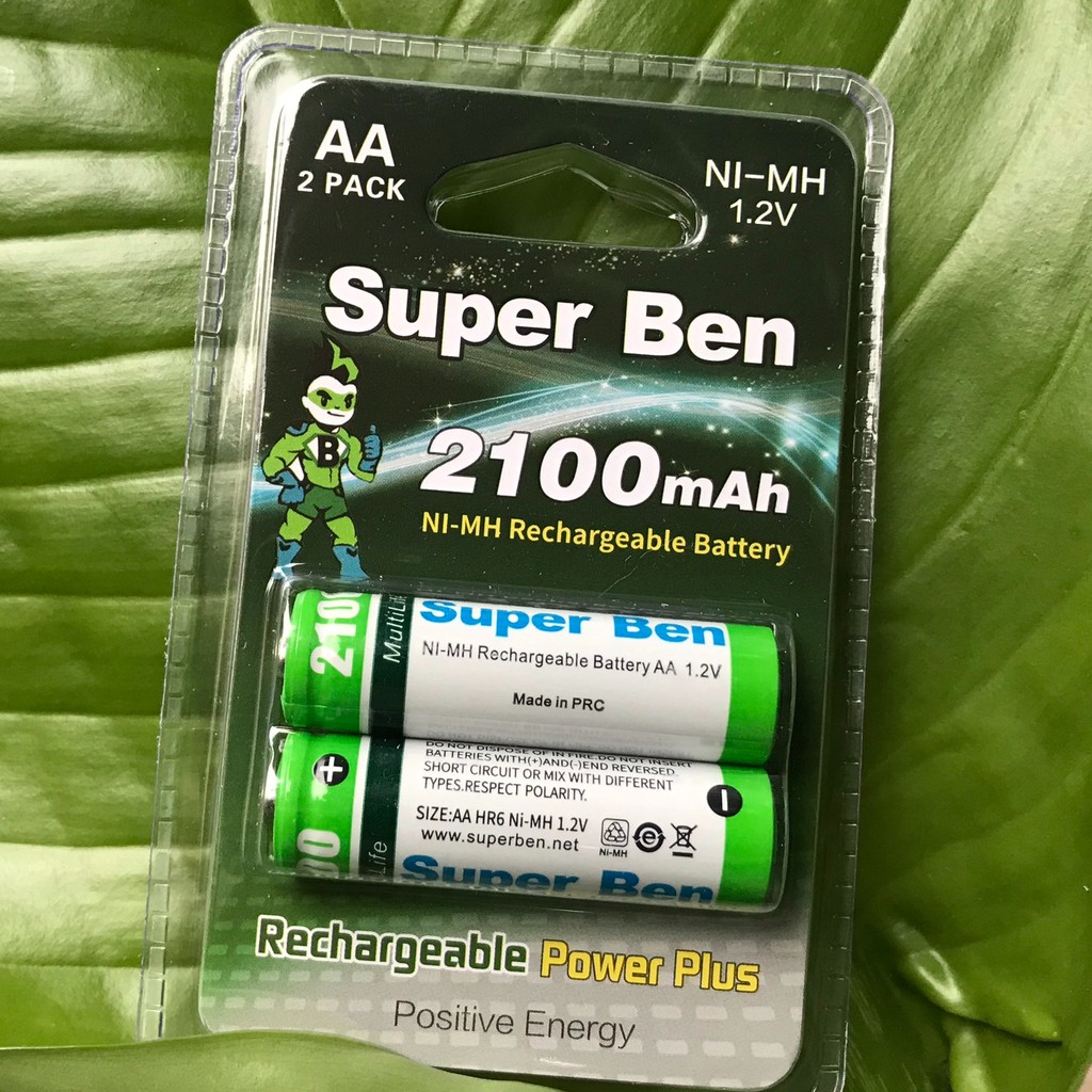 Pin sạc AA 2100mah giá rẻ vỉ 2 viên