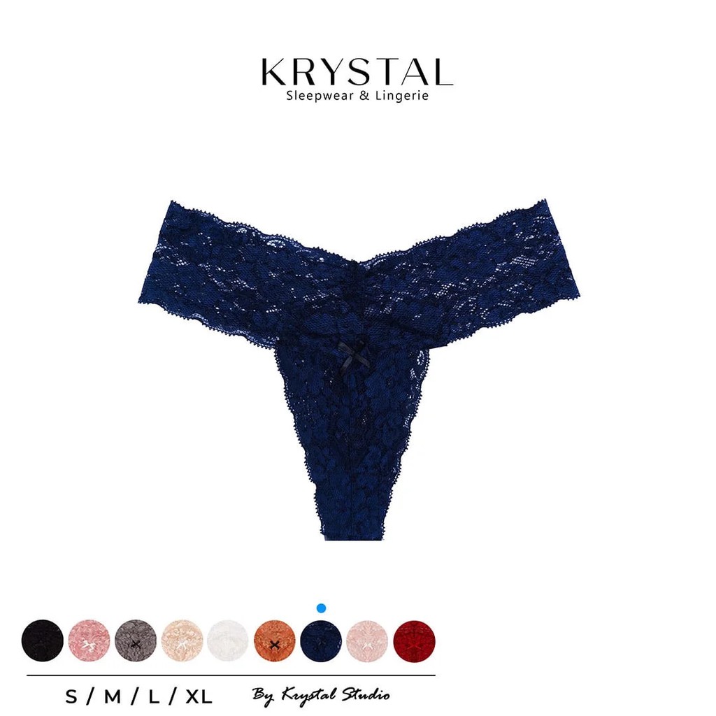 Combo 5 quần lót ren lọt khe chữ T sexy gợi cảm màu trơn KRYSTAL KQTC5-01 | BigBuy360 - bigbuy360.vn