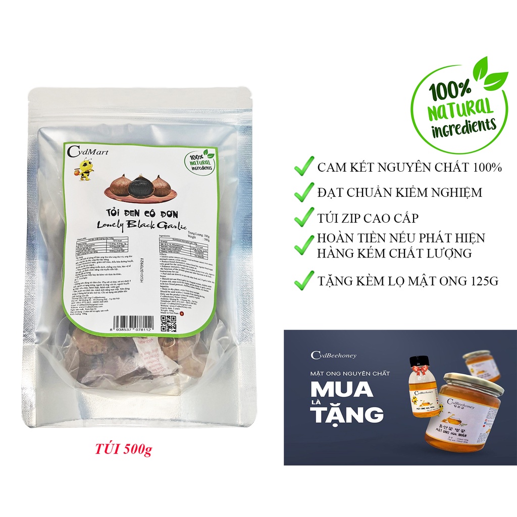 Tỏi Đen Cô Đơn 500g CvdMart