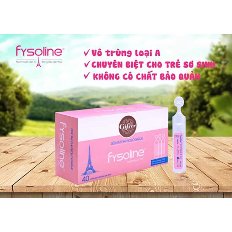 Fysoline tép hồng vệ sinh mắt mũi hàng ngày cho bé, nước muối vô trùng, không chất bảo quản Chính hãng Pháp