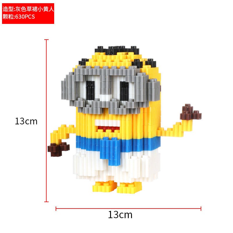 Mô Hình Lắp Ráp Lego 3D Minion (size M Cao 13cm)
