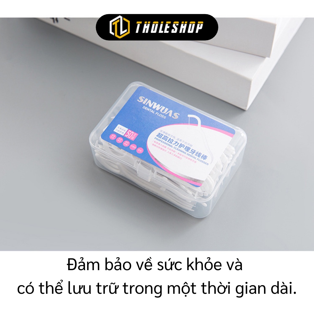 Chỉ Nha Khoa - Hộp 50 Que Tăm xỉa Răng Nha Khoa Dùng 1 Lần SinWuas Chuyên Dụng 8557