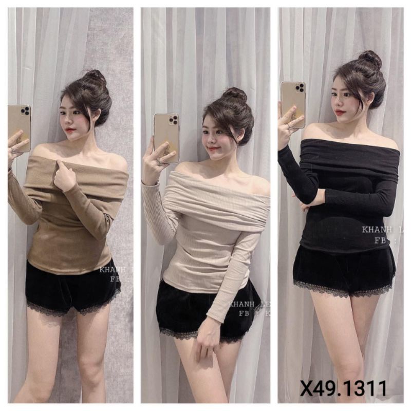 [HOT] Áo Len Tăm Trễ Vai Hàng Loại 1 Siêu Dày Dặn | BigBuy360 - bigbuy360.vn
