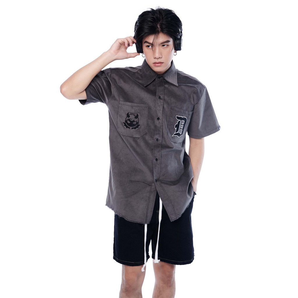 69 DAYDREAMS - Áo Sơ Mi GREY DEVIL CORDUROY SHIRT