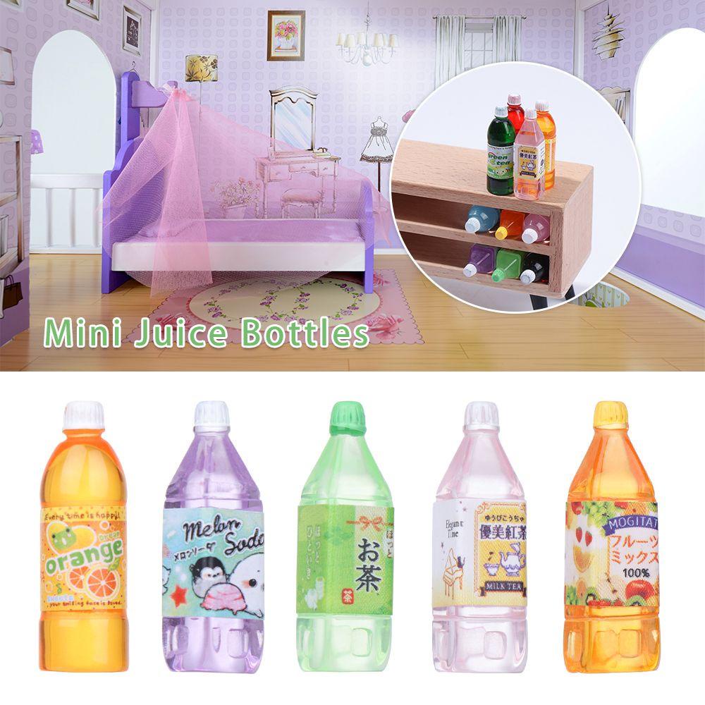 Set 10 Mô Hình Chai Nước Uống Mini Cho Nhà Búp Bê ob11