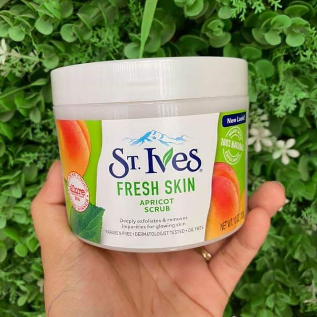 Tẩy Da Chết St.Ives Fresh Skin Apricot Scrub 283g Chính Hãng Mỹ Dùng Cho Mặt Và Toàn Thân (Da Thường) Hương Mơ