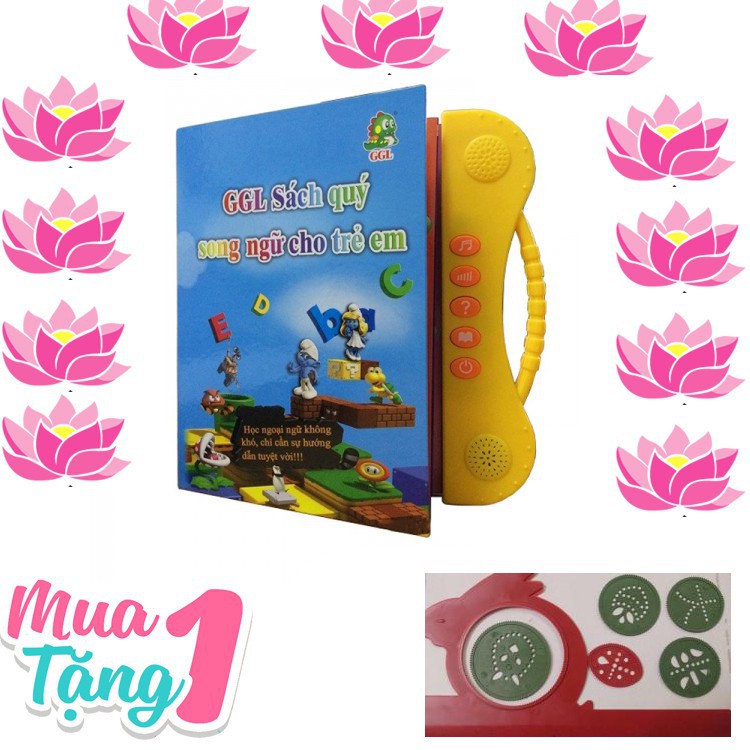 [HOT HA] Sách nói, bộ sách nói song ngữ anh việt cho bé Tặng ngay bộ thước vẽ sáng tạo(senvangshop) 