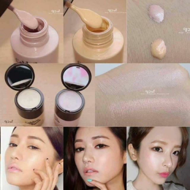 Kem lót kiêm bắt sáng Odbo Face Highlight Brighten Thái Lan OD410 (30ml kem lót + 2g sáp mắt) | BigBuy360 - bigbuy360.vn