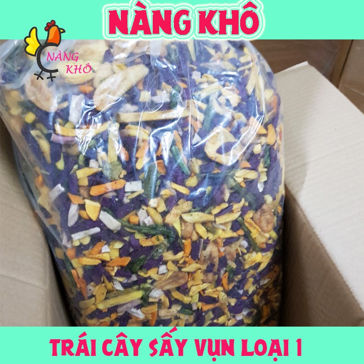 Trái Cây Sấy ( 500gr Thập Cẩm Sấy hàng vụn loại ngon đủ 10 vị )