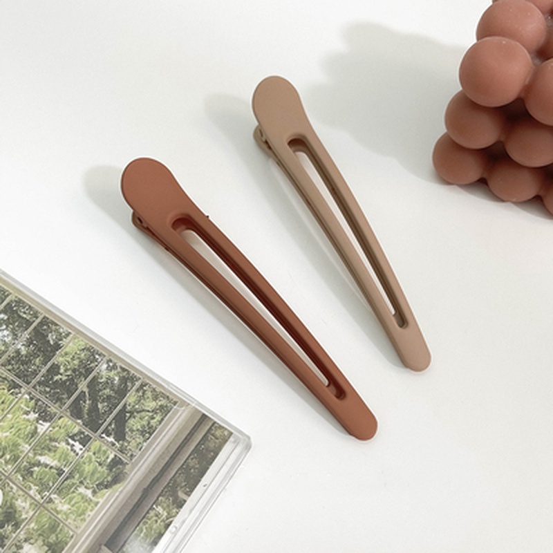 Set 4 Kẹp Tóc Kim Loại Màu Trà Sữa BB Gradient Phong Cách Hàn Quốc Đáng Yêu Thời Trang Nữ