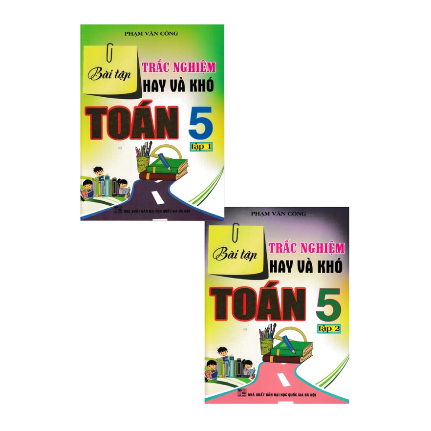 Sách - Combo Bài Tập Trắc Nghiệm Hay Và Khó Toán 5 - Tập 1+2