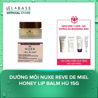 Dưỡng môi Nuxe Reve de Miel Honey Lip Balm Hũ 15g [Hàng nhập khẩu chính hãng]