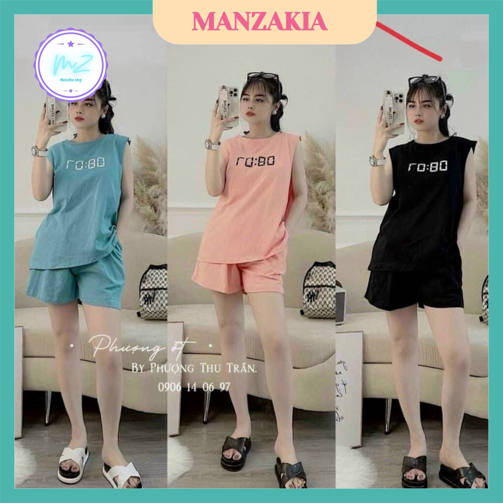 Bộ Tank Top Nữ Siêu Hot 💕💕 set quần cộc áo sat nách mặc nhà cực mát nhiều màu MANZAKIA ( có sỉ)
