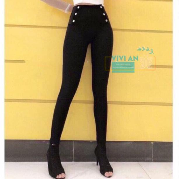 Quần Tregging Cạp Cao [Hàng Cao Cấp] Quần 6 Cúc Sang Chảnh, Chất Umi Hàn Dày Dặn, Mặc Siêu Tôn Dáng, Hàng VNXK | BigBuy360 - bigbuy360.vn