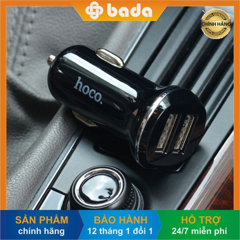 [Bada Shops] Tẩu sạc nhanh điện thoại trên ô tô HOCO Z1 | 2 cổng USB - hàng chính hãng | BigBuy360 - bigbuy360.vn