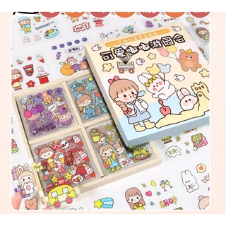 10 tấm sticker pet chủ đề bữa tiệc ngoài trời dễ thương
