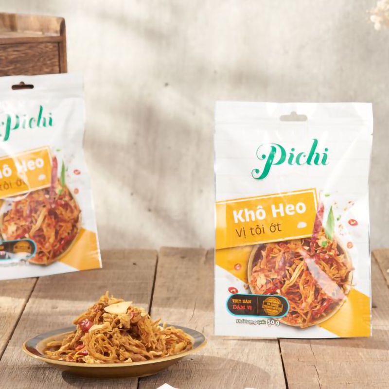 Khô heo vị tỏi ớt đồ ăn vặt Pichi gói 50g dai ngon đậm đà ZonzonFood | BigBuy360 - bigbuy360.vn