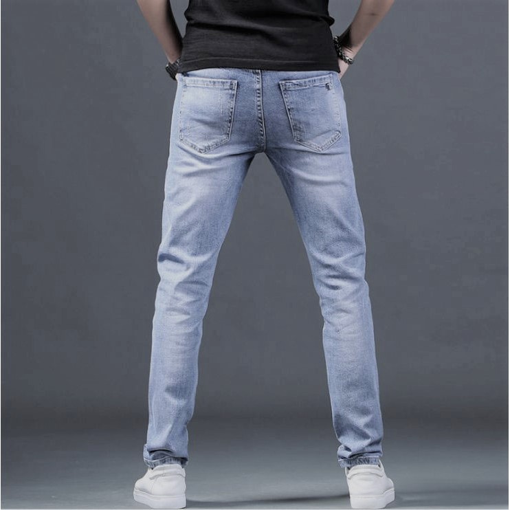 Quần jean nam cao cấp xanh bạc xước nhẹ 5678 không xù lông, không ra màu, chất giãn tốt 5678-1.10
