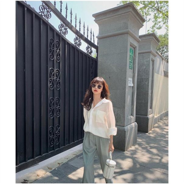 [Mã WASTUP giảm 10% tối đa 30K đơn 99K] Áo sơ mi đũi nữ form rộng chất đẹp loại 1 F37 | BigBuy360 - bigbuy360.vn