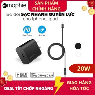 Combo sạc nhanh Mophie Power Delivery 20W dành cho iPhone/iPad MFI ( có bán lẻ củ sạc và dây sạc C to lightning )