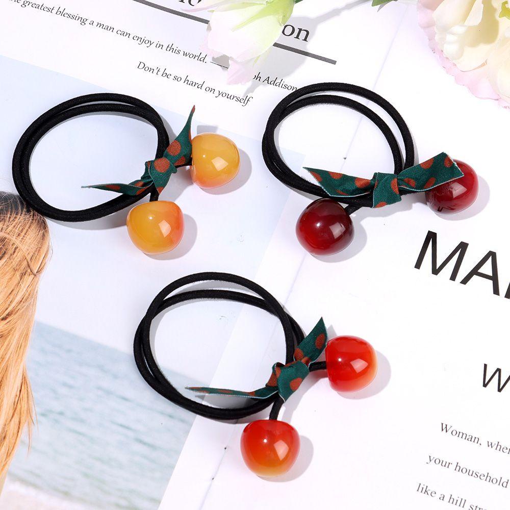Dây Buộc Tóc Co Giãn Màu Cầu Vồng Xinh Xắn Cho Bé Gái
