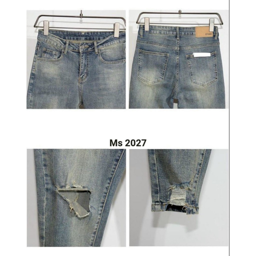 [FREESHIP] Quần Jean Nam Cao Cấp Co Dãn ms2027 Rách Gối HOT Hàn Quốc_fashionneww