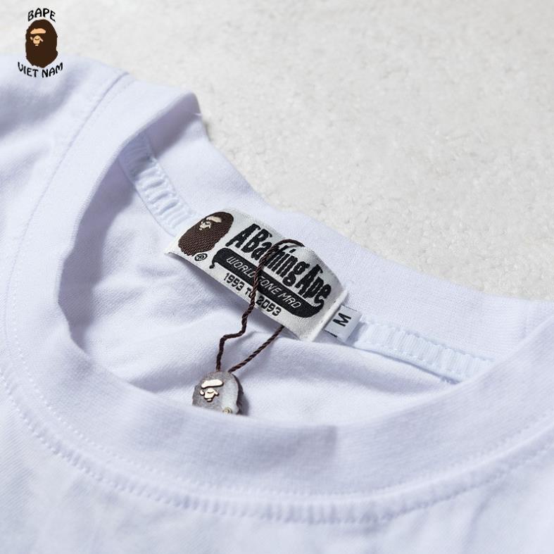 Tee Bape Shark chi tiết THÊU, áo thun Bape, Áo phông Bape chất Cotton màu đen, thêu Cao cấp SS2021
