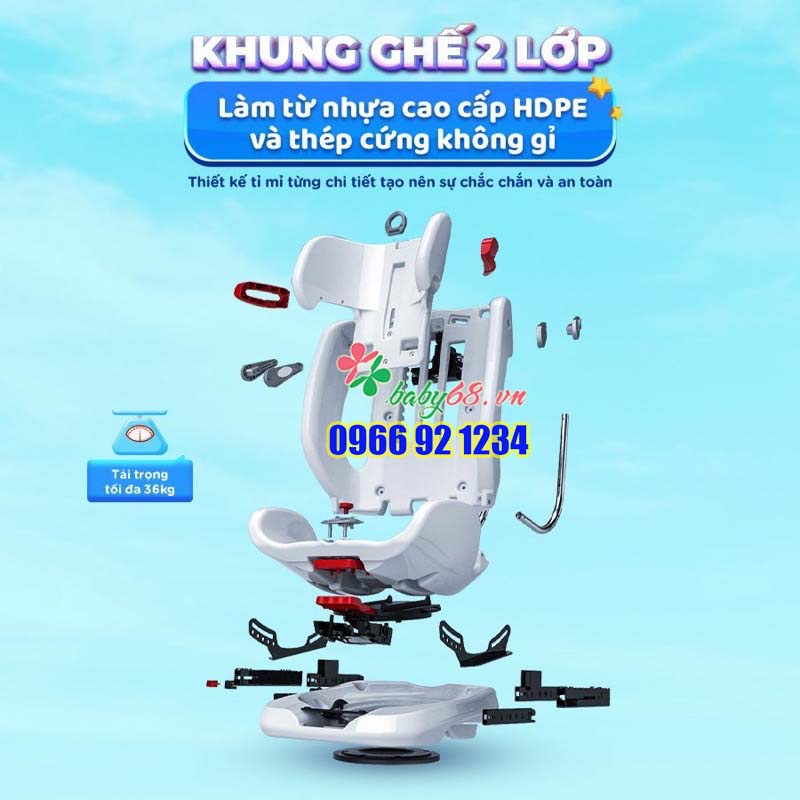 Ghế ngồi ô tô trẻ em Chilux ROY 360 An toàn, tiện lợi cùng bé đồng hành trên mọi nẻo đường